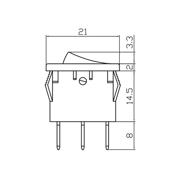 Flash/Off/Flash Square Rocker Mini Rectangle Switch 12V Car Dash Robinson K709 - Mid-Ulster Rotating Electrics Ltd