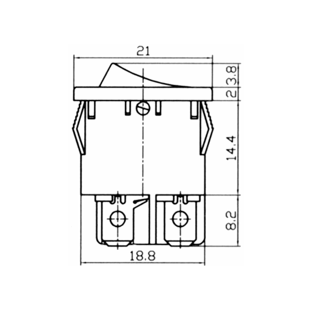On Off Rocker Switch Mini Rectangle Square 12V Double Pole Car Robinson K710 - Mid-Ulster Rotating Electrics Ltd