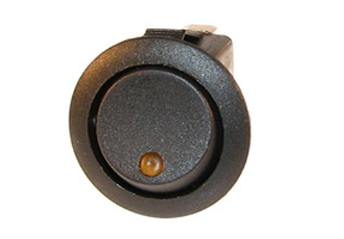 On Off Round Rocker Toggle Switch With Amber Led 12V Car Dash Robinson K731 - Mid-Ulster Rotating Electrics Ltd