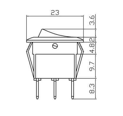 On Off Round Rocker Toggle Switch With Amber Led 12V Car Dash Robinson K731 - Mid-Ulster Rotating Electrics Ltd