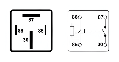 4 Pin On/Off Relay Switch Performance 12V 100A Wood Auto Rly1037 - Mid-Ulster Rotating Electrics Ltd
