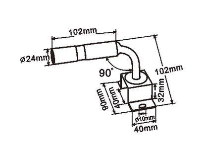 Massey Ferguson Tractor Beacon Holder Beacon Bracket 90 Degree Maypole MP4442B