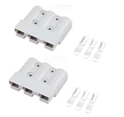 Pair 50A 3 Pin Grey Anderson Type Connector Heavy Duty Quick Connect Plug MURE GAC50/3*Pair