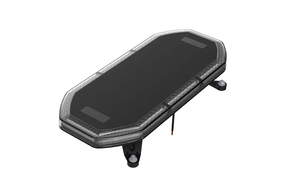 Slimline Led Clear Lens Black Top Apex Amber Strobe Flashing Recovery LightBar 600mm Roof Bar Daltec D-LIG-00068