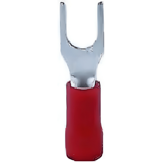100 X 4.3Mm M4 Red Fork Terminals Insulated Connectors Crimp Ctie Uk T1F4