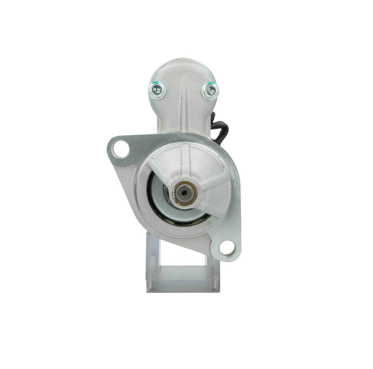 Car starter motor on a white background