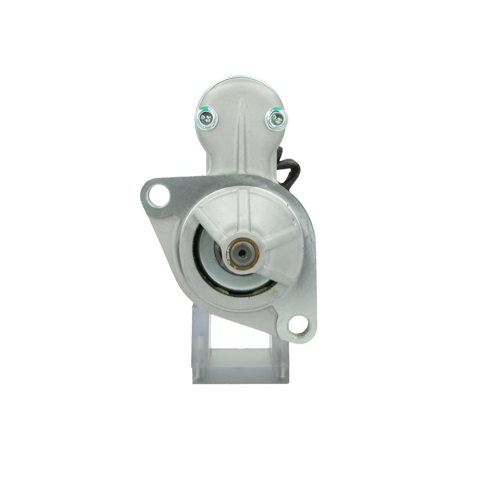 Car starter motor on a white background