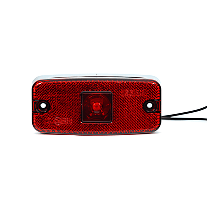 Red Led Rear Marker Lamp Light With Reflector Was 12V 24V Maypole MP8577B
