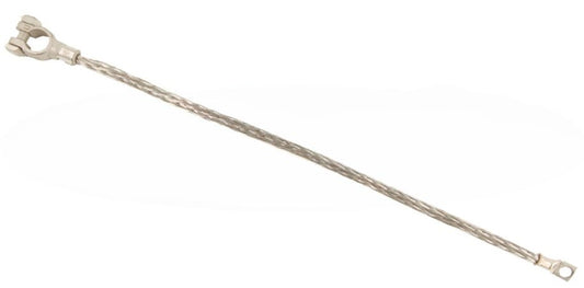 Braided Battery Lead 18" M8 130 Amp 19Mm Terminal Earth Cable Wood Auto Bet1103 - Mid-Ulster Rotating Electrics Ltd