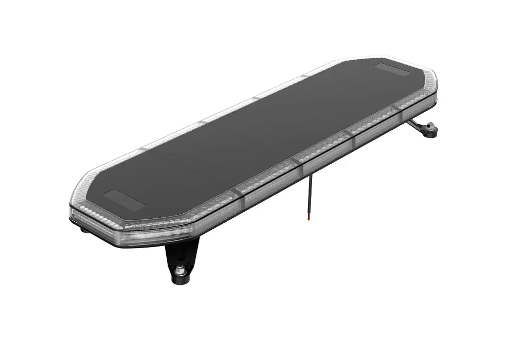 Slimline Led Clear Lens Black Top Apex Amber Strobe Flashing Recovery LightBar 900mm Roof Bar Daltec D-LIG-00069