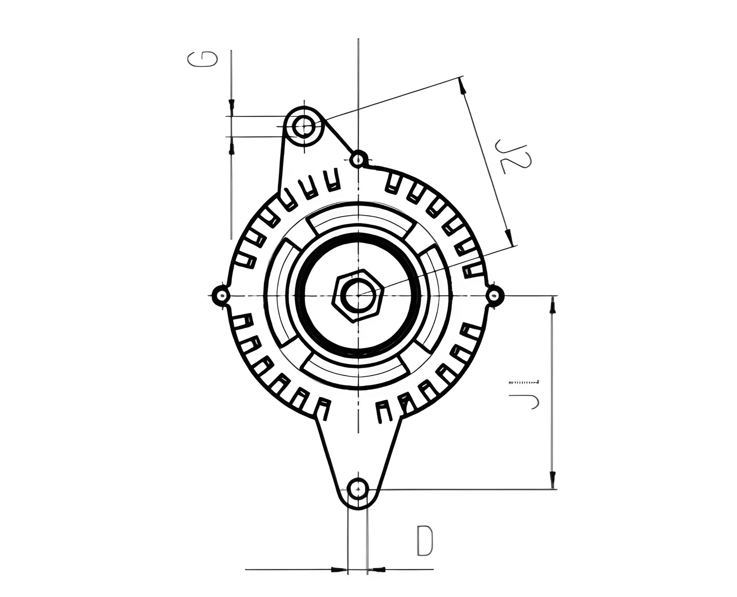 New 70A Alternator 12V Fits Ford, Landini, Massey Ferguson Repalces Alt16067 LRA460+PUL
