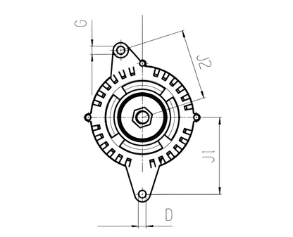 New 70A Alternator 12V Fits Ford, Landini, Massey Ferguson Repalces Alt16067 LRA460+PUL