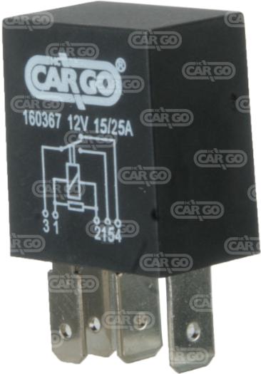 5 Pin Change Over Relay Micro Mini 12V 25A With Resistor Cargo 160367