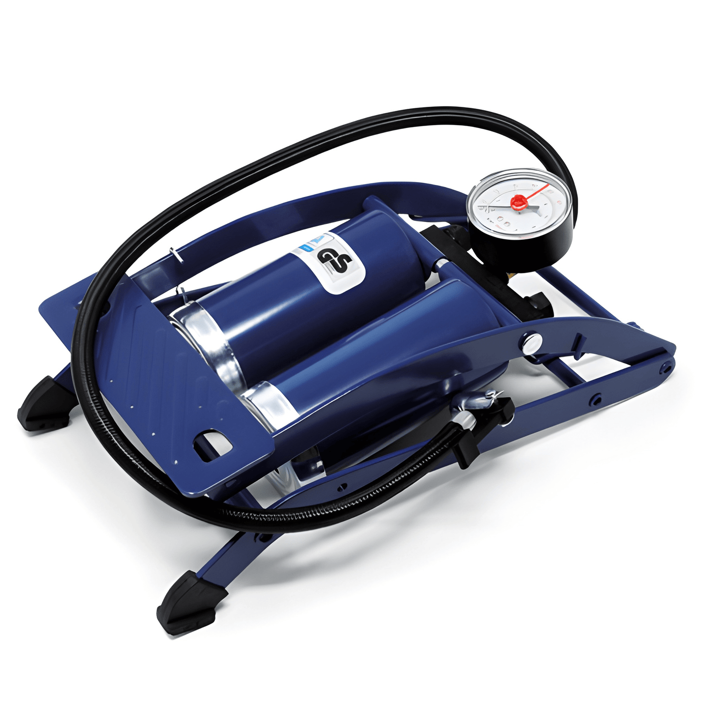 Double Piston Barrel Foot Pump Bike Car Football Genuine Maypole MP784