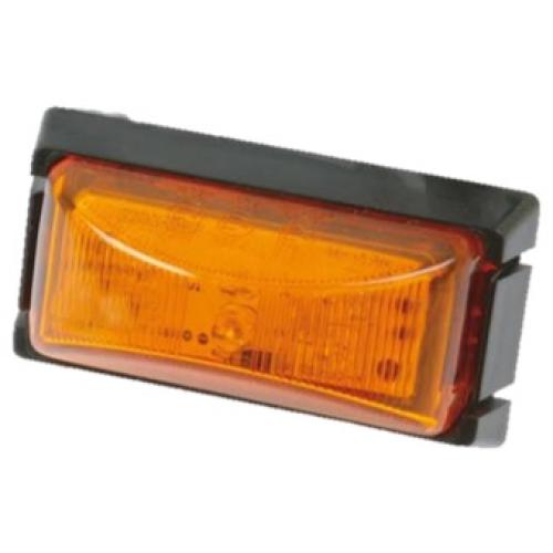 12/24V LED RECTANGLE MARKER LIGHT Amber Pre Wired ECE IP67 Approved LED GLOBAL LG104