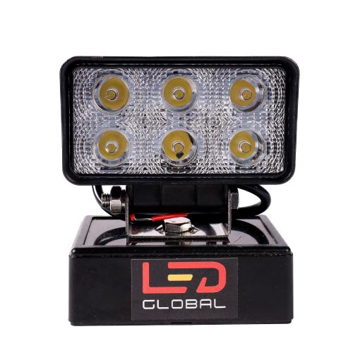 18 Watt 1200 Lumens Led Rectangle Work Light 10-80v LED Global LG815