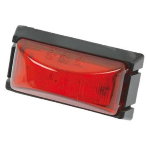 12/24V LED RECTANGLE RED MARKER LIGHT Pre Wired ECE IP67 Approved LED GLOBAL LG105
