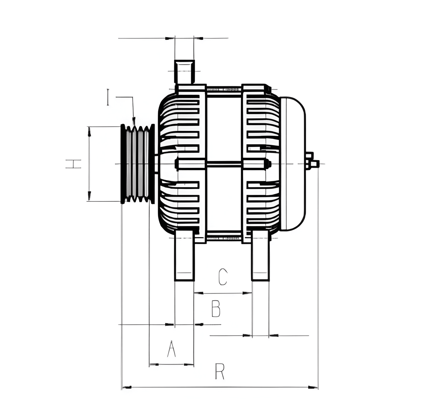 New 70A Alternator 12V Fits Ford, Landini, Massey Ferguson Repalces Alt16067 LRA460+PUL