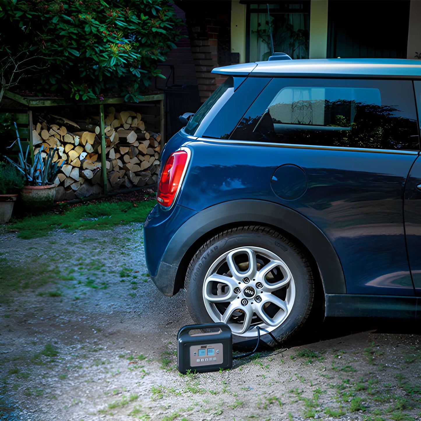 Lithium Ion Power Pack and Compressor With Work Light 800A USB Rechargable 10000 Mah Maypole MP7435