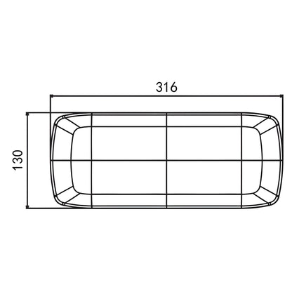 Wiring color diagram and function key for LED Global rear combination lamp