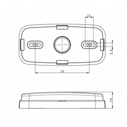 12/24V LED SIDE MARKER LIGHT WITH INDICATOR (AMBER) IP67 ECE Approved LED GLOBAL LG146 Amber