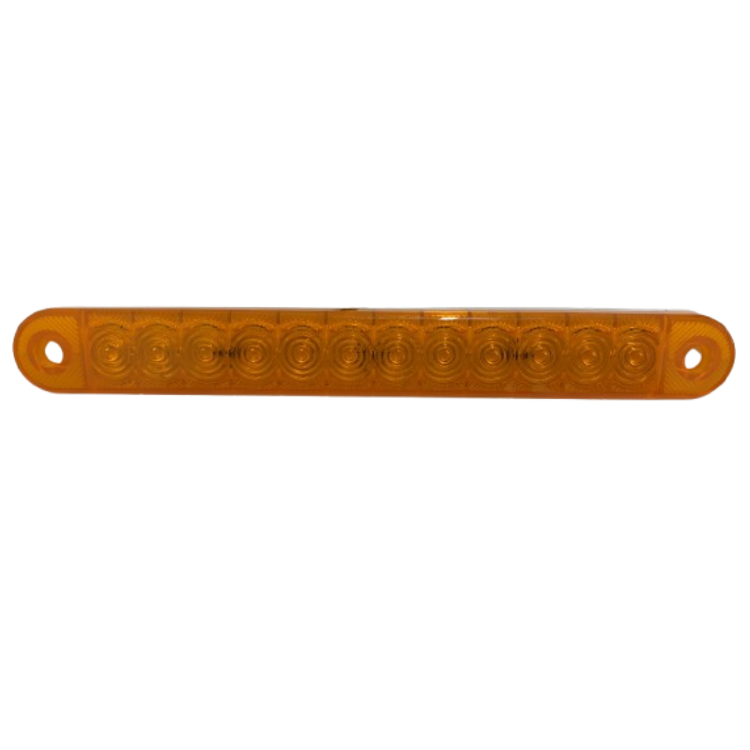 front view of 12V 36V LED Amber Strip Marker Light 120 Lumens IP67 LED Global LG181