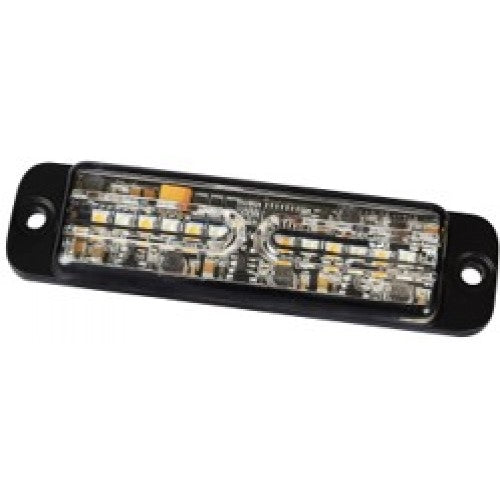 12 LED ECE R65 Grille White and Amber Warning Strobe Light 9 to 30V 5 cables pre wired ECE R65 ECE R10 LED Global LG762