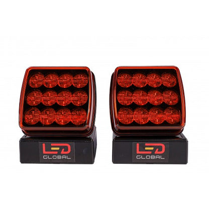 LED Rechargeable Warning Strobe Kit Double Flash Micro USB Wireless Light ECE Approved LED Global LG773