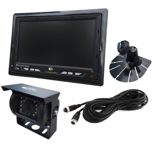 7" Wired Reversing Camera Kit 7" Monitor IP69K 20m cable 16:9 E Marked LED GLOBAL LG9005