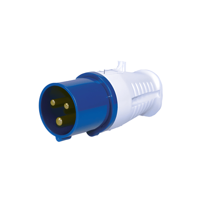 Maypole MP372B 3 pin 16A 230V IP44 mains in-line caravan plug for site power hookup