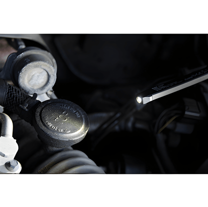 Maypole MP4057 LED slimline inspection lamp wand with LED torch illuminating a dark engine bay