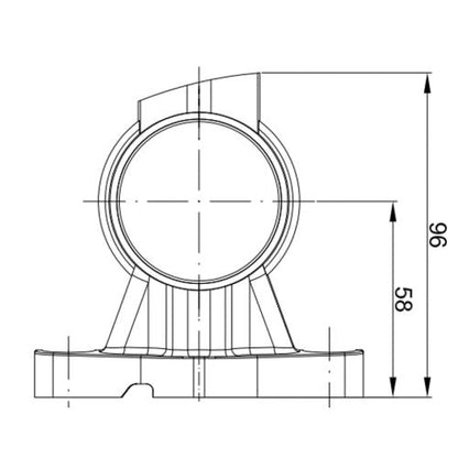 measurement diagram for 3 function trailer light