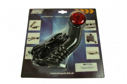 MAYPOLE 10-30V RIGHT HAND LED 45° RED/WHITE/AMBER OUTLINE MARKER LAMP FOR USE ON TRAILER CARAVAN HORSEBOX ETC - MP7723BR