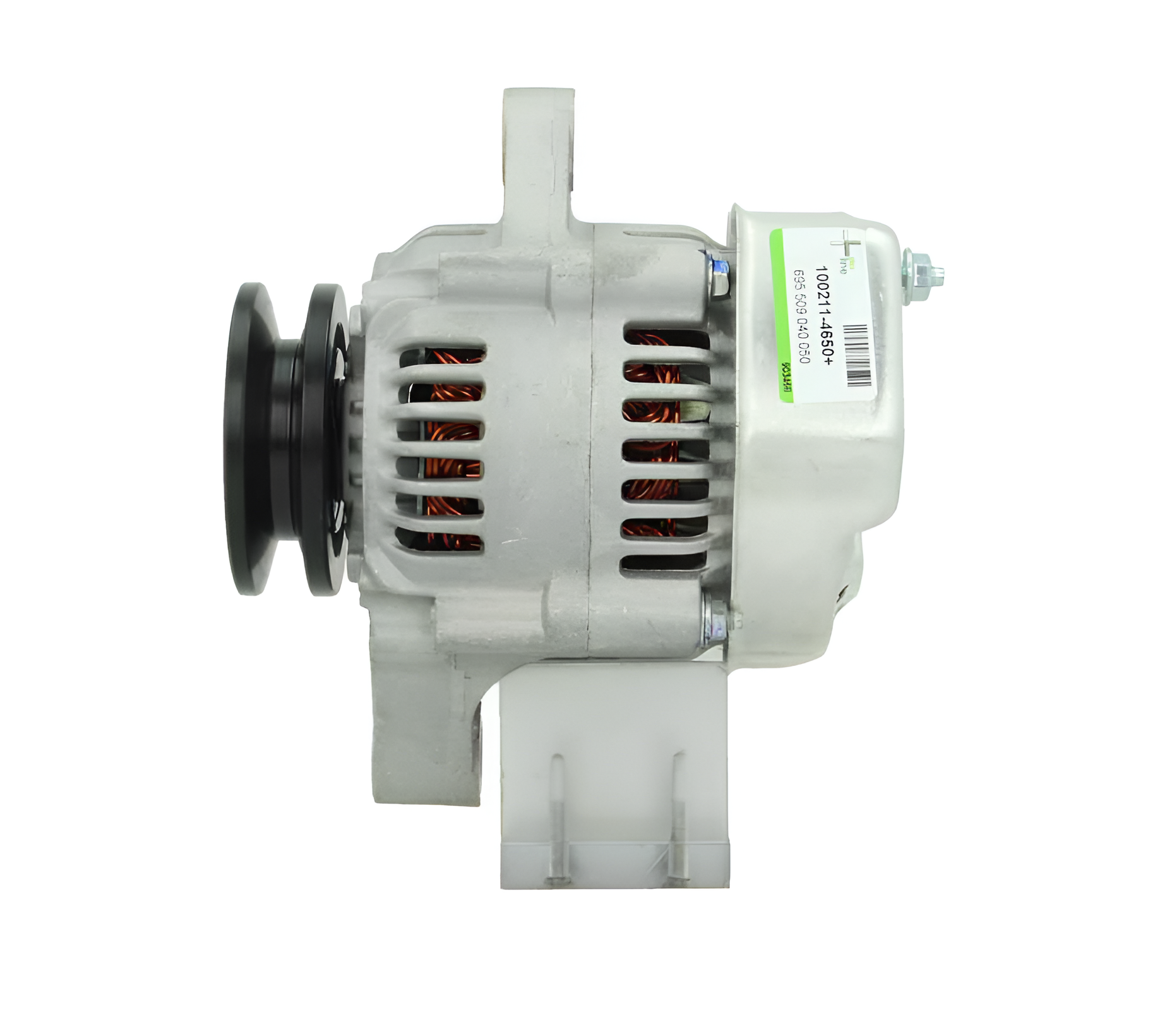 Car alternator on a white background