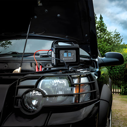 Lithium Ion Power Pack and Compressor With Work Light 800A USB Rechargable 10000 Mah Maypole MP7435