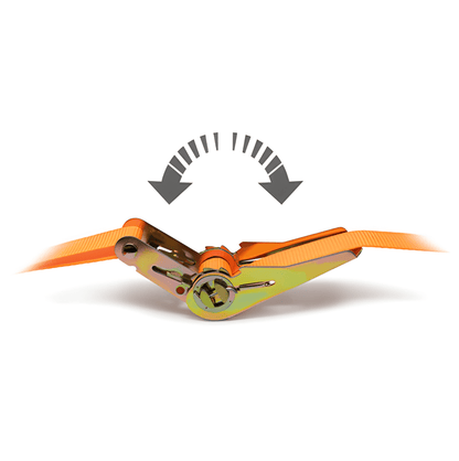Ratchet Strap Tie Down 2 X S Hooks 4.5M X 25mm 600Kg Break Force Maypole MP607