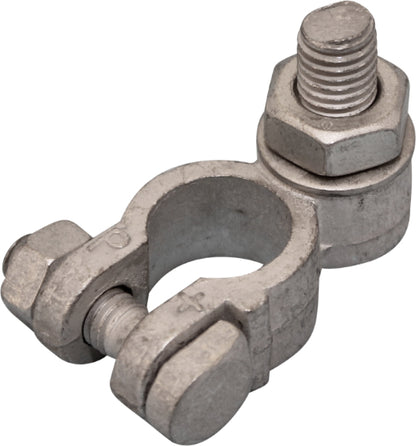 Positive Battery Terminal – 19mm diameter, Tin-Plated Brass, M10 x 22mm Bolt, Wood Auto BTT1005P/227