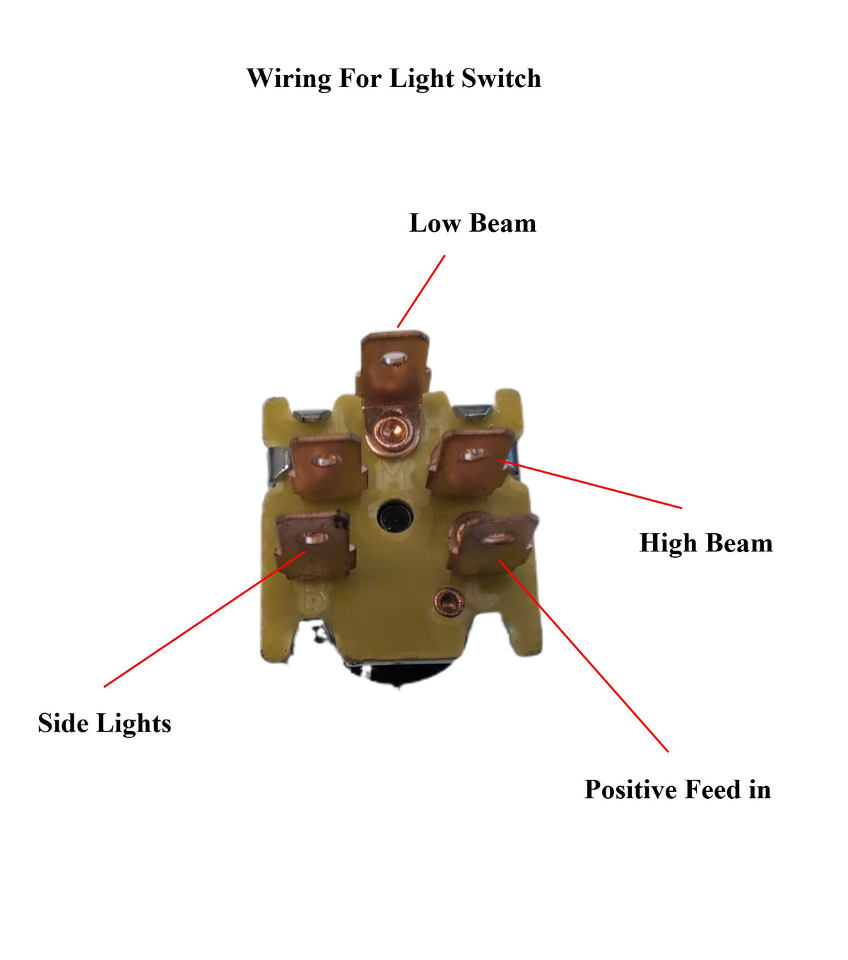 MURE 180158M 12V 24V A C air volume control 5 pin light switch wiring diagram for high beam low beam and side lights