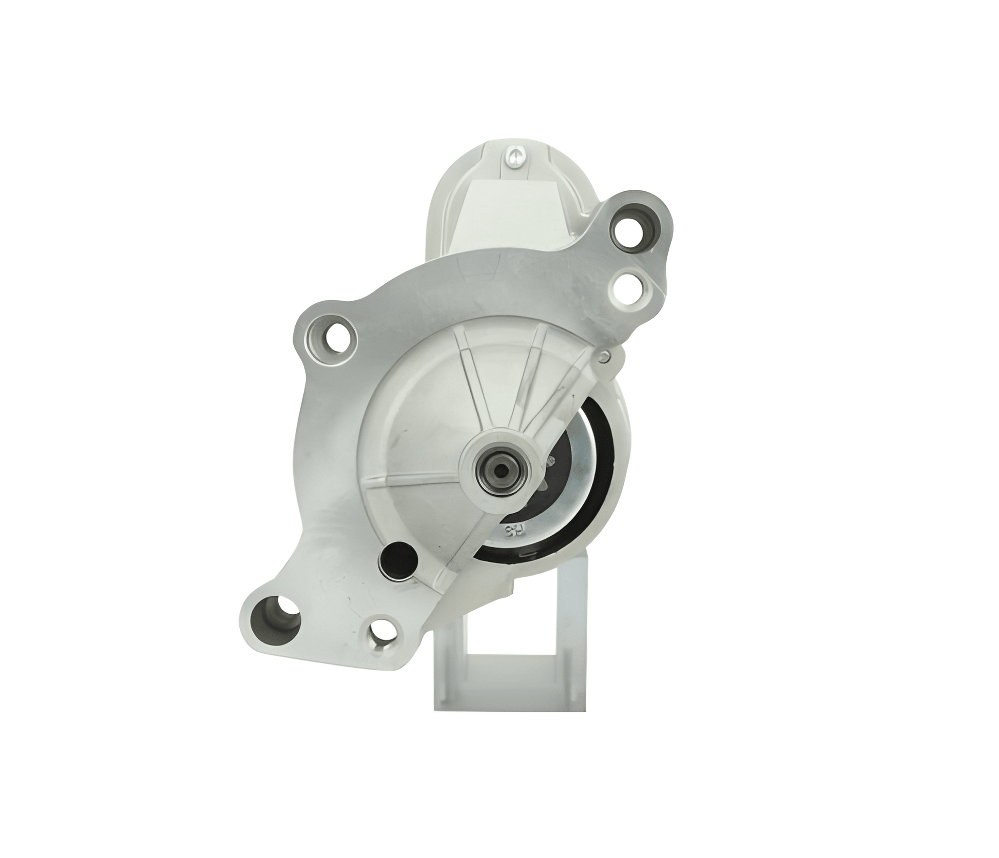 Front view of STR54143 12V starter motor DRR28 with pinion gear visible