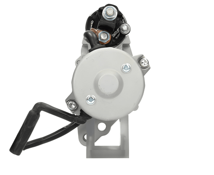 Rear view of STR70280 starter motor showing solenoid terminals and housing.