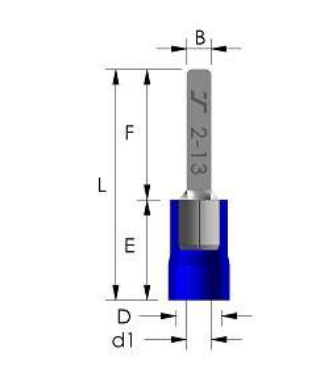 measurement diagram for insulated blade terminals from ctie uk 