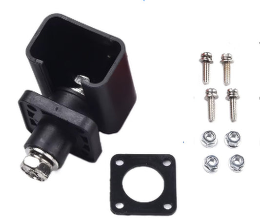 MURE 8mm Stud Thru Panel Black Negative Battery Terminal Cable Connector with hardware TPBTS200AB