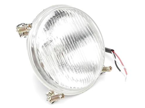 Right-hand tractor headlamp with 12V plain lens and bulbs, fits Massey Ferguson