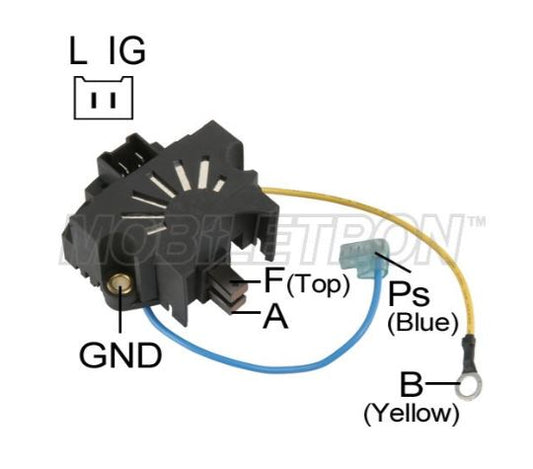 alternator regulator on a white background