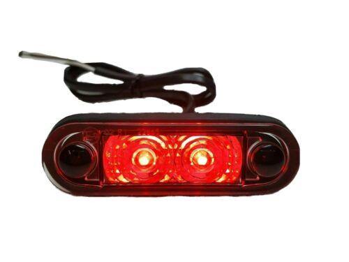 Quick Fit Led Marker Light Red 12V 24V Hella Style Kelsa Bar Mure Laml002Qf - Mid-Ulster Rotating Electrics Ltd