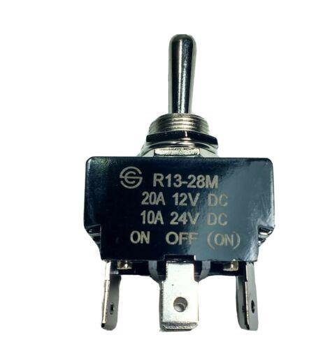 On/Off/(On) Toggle Switch 6 Terminals Spring Loaded 12V 16A 24V Cargo 180593 - Mid-Ulster Rotating Electrics Ltd