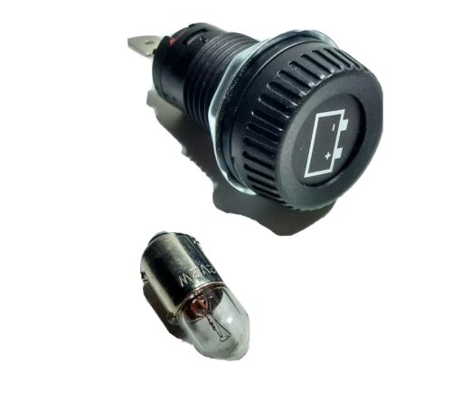 Red Battery Charging Warning Light For 17Mm Hole With 12V Bulb Durite 0-609-51 - Mid-Ulster Rotating Electrics Ltd