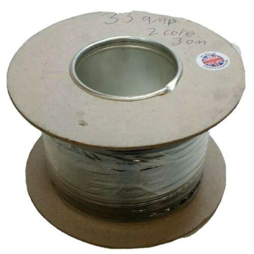 30M Reel 33 Amp 2 Core Flat Twin Automarine 12V 24V Thin Wall Car Cable Wire - Mid-Ulster Rotating Electrics Ltd