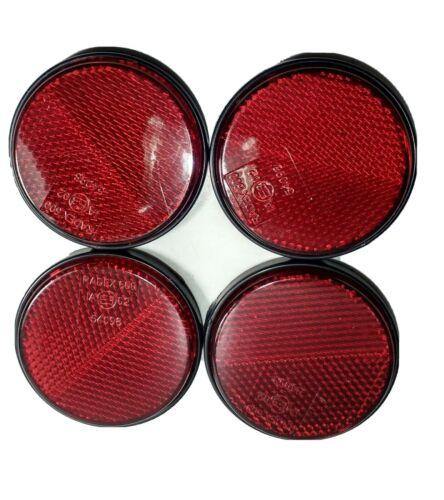 4 X Rear Red Reflector Trailer Truck Horsebox Tractor Round Maypole Mp854SSB - Mid-Ulster Rotating Electrics Ltd