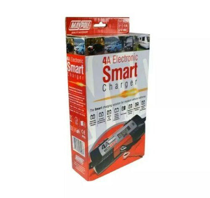 Smart Battery Charger 4A 6V 12V Automatic Electronic Maintenance Maypole Mp7423 - Mid-Ulster Rotating Electrics Ltd